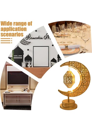 Bayram Dekorasyonu Işık Ay Ambiyans Lambası Döndürülebilir Diğer