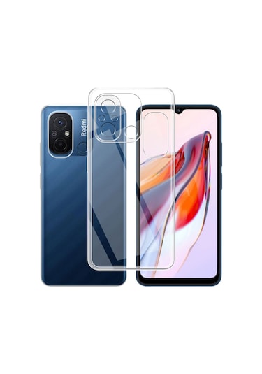 Logis Redmi 12c Kılıf Süper Silikon Şeffaf Şeffaf