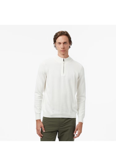Nautica Erkek Krem Classic Fit Kazak Düz S57104t Krem