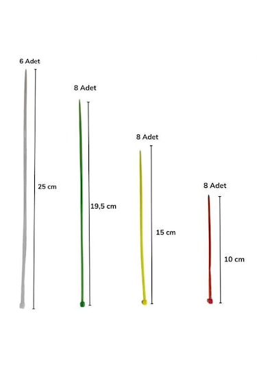 30 Parça Kablo Kelepçe Seti Kablo Düzenleyici Bağlama Bantları