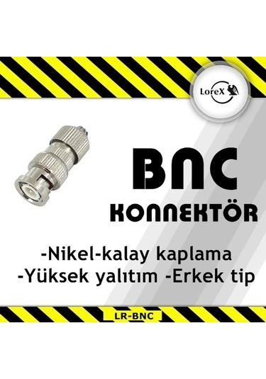 Lorex Vidalı Bnc Konnektör Güvenlik Kamerası Bağlantı