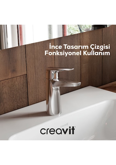 Creavit Bevel Lavabo Banyo Eviye Bataryası 3'lü Set BV1500-BV2500-BV8500 Krom