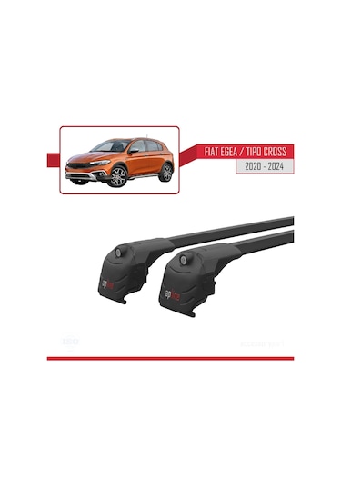 Fiat Egea Cross 2020 Ve Sonrası İle Uyumlu Ace-2 Ara Atkı Tavan Barı Siyah