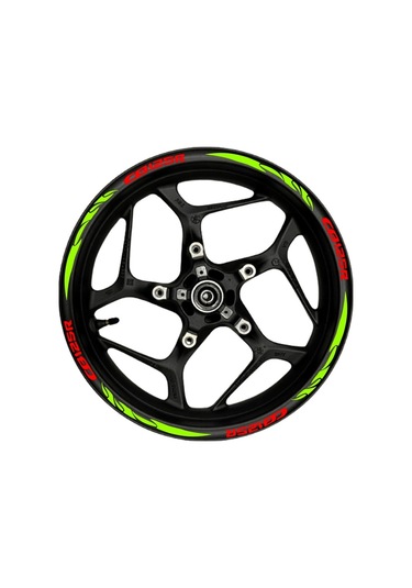 Cb125r Kırmızı Yazılı Neon Fıstık Yeşili Pençe Şeritli