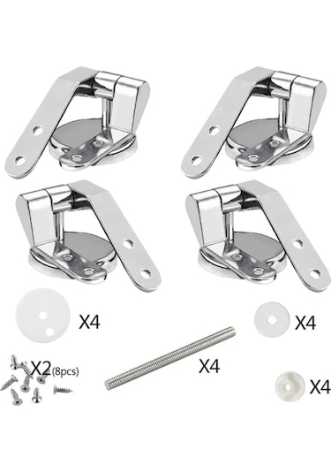 Yaleker Stüdyo Stili Yavaş Kapanan Tuvalet Kapağı Mango Seti 2 Adet - Çelik Malzeme, Esnek Ayar, Sessiz Kapanma, Kolay Kurulum Diğer