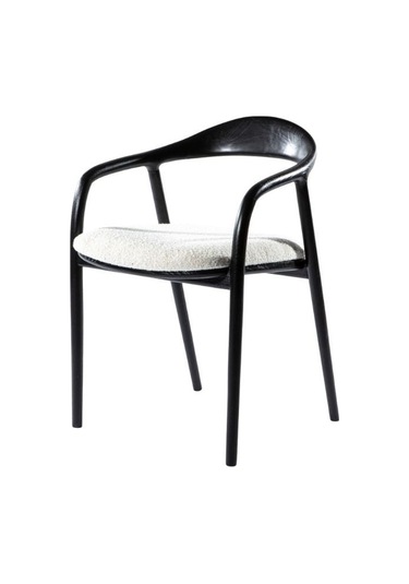 Zodiac Exclusive Yılan Ahşap Sandalye Siyah - Beyaz