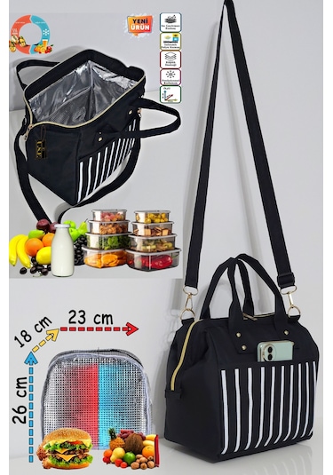 Anne Bebek Askılı Taşıma Çantası Isı Yalıtımlı Termal Termoslu Yemek, Mama, Beslenme, Gıda Çantası Çok Renkli