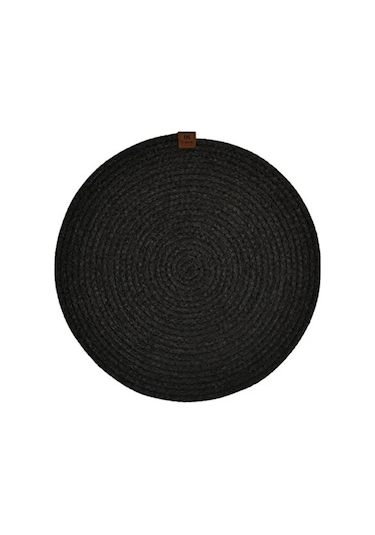 Amerikan Servis Runner Supla Sunum Çeyiz Takım Örme Örgü Tabak Altı Yanmaz Füme Renk 6 Adet Füme