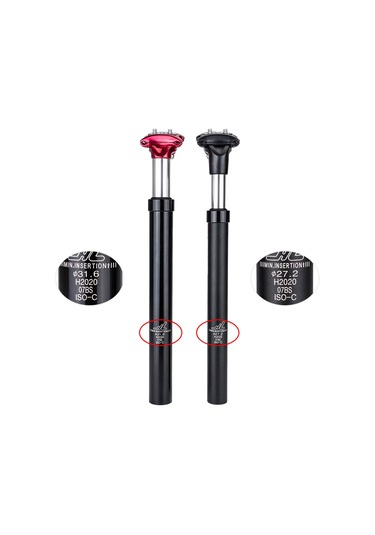 Neevoyu Yüksek Performanslı Alüminyum Alaşım Bisiklet Selesi Şok Emici Sistemi, 27.2mm, Siyah Kırmızı Kırmızı