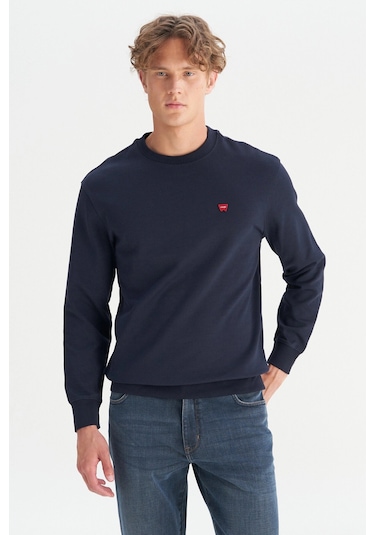 Wrangler Erkek Sweat W2520255 410 Lacivert Lacivert