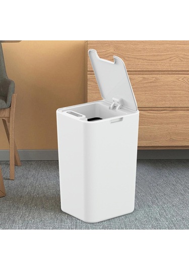 Suntek Magideal Otomatik Çöp Kovası Banyo Ofis Beyazı Için Beyaz-13l Beyaz