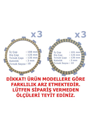 Cf Moto Nk 250-e5 Uyumlu Debriyaj Balatası 6lı Set 2023-2024