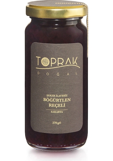 Toprak Doğal Sakarya Şekersiz Böğürtlen Reçeli 270 G