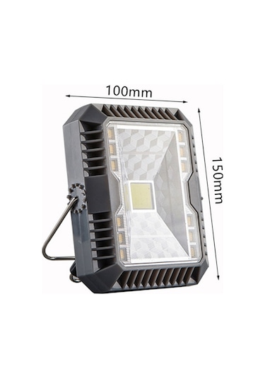 Sones Güneş Enerjili Led Projektör Ip55 Su Geçirmez Duvar Lambası Açık Hava Güvenliği Kamp Acil Durum Lambası