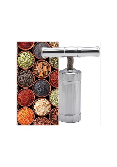 Sarımsak Zencefil Pres Aleti, Ergonomik Saplı Çinko Alaşımlı Çıkarılabilir Sızdırmaz Mutfak Öğütücü Ev Ticari Kullanım İçin Gümüş Siyah