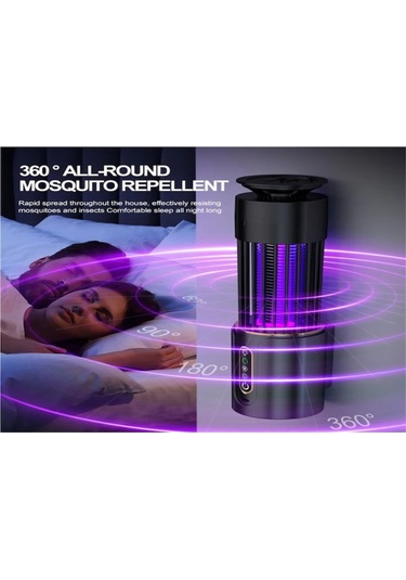 Tenfowee Usb Şarjlı Uv Işınlı Elektrikli Kovucu, Yatak Odası Ve Restoranlar İçin Ev Kullanıma Uygun Taşınabilir Gri 3'ü Bir Arada Atık Kovucu Lambası