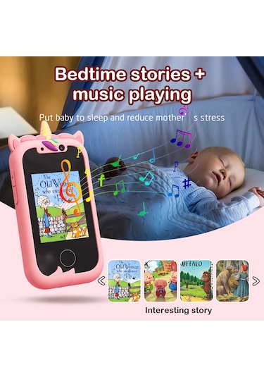 Çocuk Telefonu, 3 4 5 6 7 8 9 10 11 12 Yaşındaki Kız/erkek Çocuklar İçin Oyuncak Telefon, Dokunmatik Ekranlı Telefon