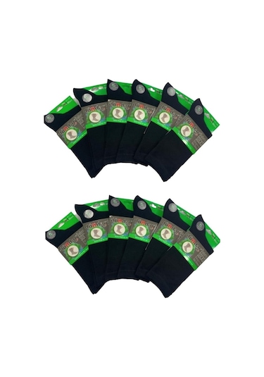 Dündar 12'Li Bambo Lastiksiz Dikişsiz Diyabet Çorap (527431795)-Siyah-40-44 Siyah