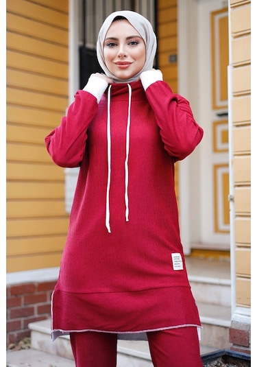 Nelin Tunik Pantolon İkili Takım 1283 - Bordo