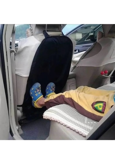 Araba Araç Oto 2 Adet Koltuk Arkası Koruyucu Kılıf Örtü Koltuk Arkası Koruma Siyah