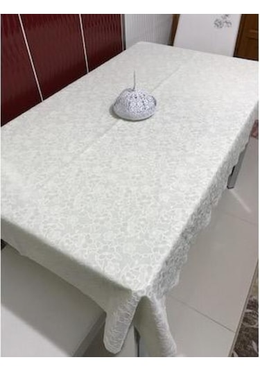 Muşamba Masa Örtüsü Dantel Görünümlü Dikdörtgen Yuvarlak