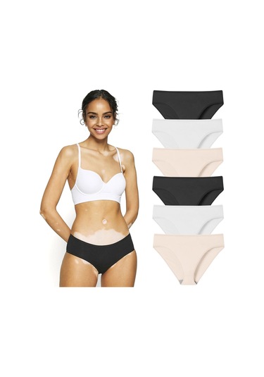 Likralı 6'lı Kutu Premium Slip Külot Laura G-006 C Resimdeki Renk