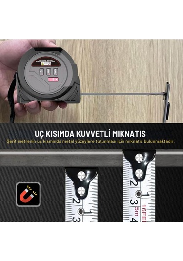 Texta Tp40 Lazer Mesafe Ölçerli Şerit Metre 40m + 5m