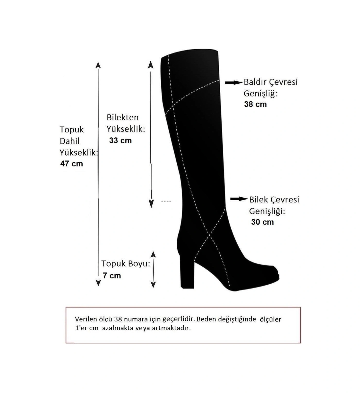 V973600509 Kahverengi Kalın Topuklu Kadın Çizme Kahverengi-suni Deri