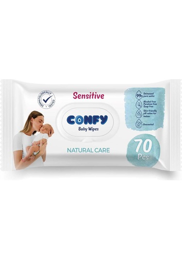 Confy Premium Sensitive Islak Mendil 70 Adet