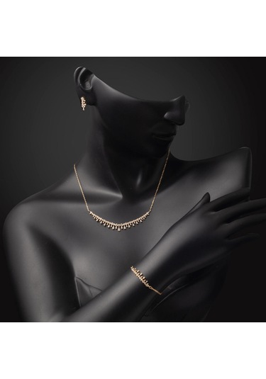 Damla Model 14 Ayar Altın Üçlü Set