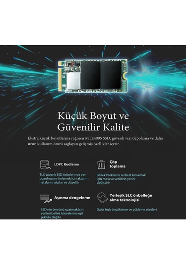 Transcend TS2TMTE400S 2 TB M.2 2242 PCIE Gen 3x4 Nvme 3D TLC SSD Hard Disk