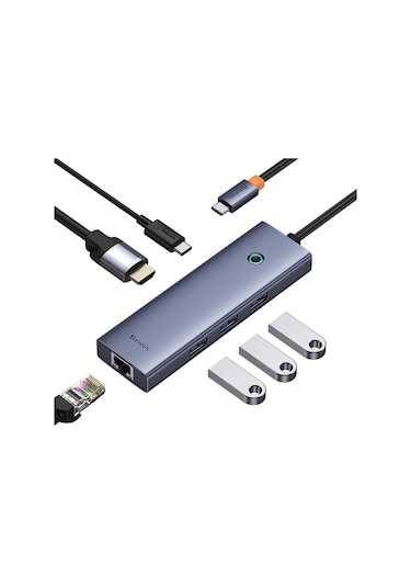 Baseus Ultra Joy 6in1 Multifonksiyonal Type-C Dock Station Hub
