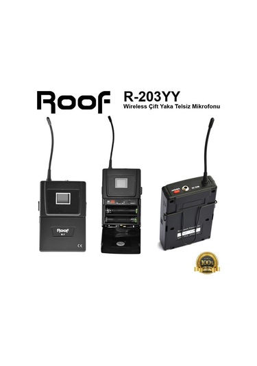 Roof R-203yy Wireless Çift Yaka Mikrofon