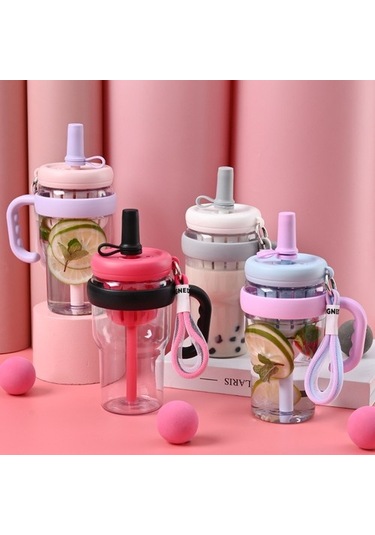 Saplı Öğrenci Sevimli Su Bardağı, Saman Fincanı, Çay Su Ayırma, Taşınabilir Kore Tarzı Içecek, Kahve Fincanı, 480ml I8atkw Diğer