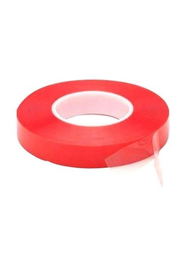Kırmızı Polyester Çift Taraflı Bant 12mmx50mt Polyester Bant