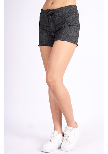 Soft&Basic Punta Raporlu Kaşkorse Siyah Şort Siyah