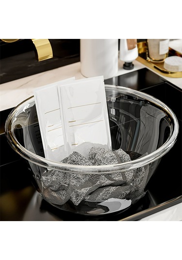 Yaleker Pet Materyal Transparan Kalın Kenar Ev Dormitory Yıkama Tepsisi - Yüz, Ayak Yıkama, Ev Gereci Küçük Boy Diğer