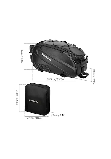 Didadodo 3'ü 1 Arada Bisiklet Çantası, Bagaj Rafı Yeni Tasarım Altın