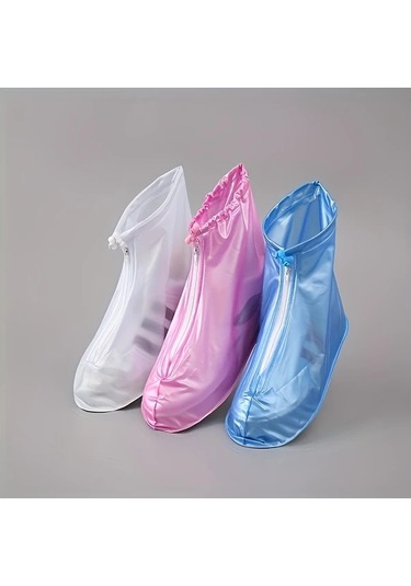 Willowhaven 2 Çift Beyaz Donuk Non-slip Su Geçirmez Fermuarlı Sığır Derisi Yağmur Çizmeleri Erkek Kadın Altın