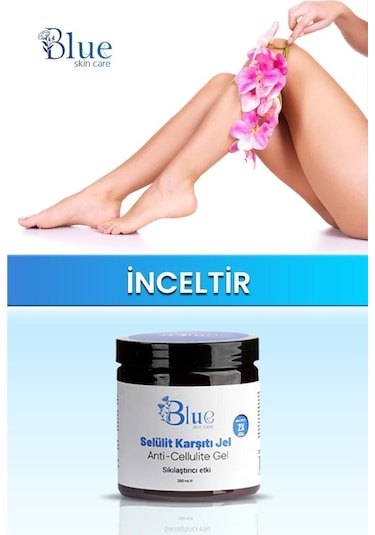 Blue Skin Care Kalça Göğüs Basen -sıkılaştırıcı- Bölgesel İncelme-çatlak Zayıflamak Ve Selülit Kremi Jel 250 Ml