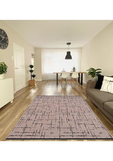 Çam Halı Bodrum Bdrr 119 Bej Özel Latex Kaymaz Tabanlı Kilim
