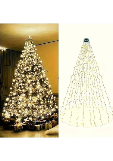 Trendooze 1 Adet Gaojunshop01 Led Noel Işığı 280 Led 8 Mod Ağaç İç Dış Dekorasyon