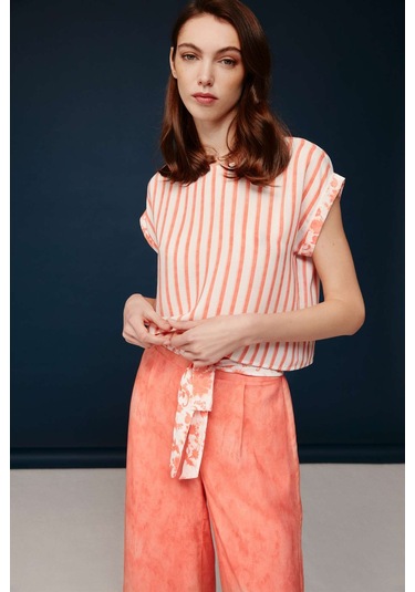 Bonnie&Clyde - Kadın Somon Viskon Pijama Takımı -5214 Somon