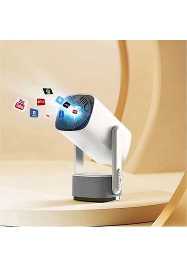 Heaven House Şarjlı Projeksiyon Kendinden Şarjlı Projeksiyon Cihazı Şarjlı Mini Projeksiyon Led Projektör