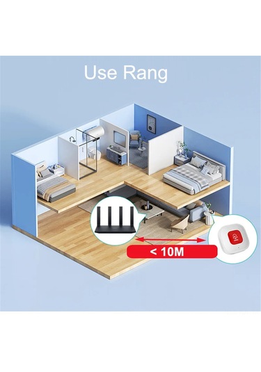 Gajeena Tuya Wifi Acil Durum Butonu: Yaşlılar İçin Taşınabilir Sos Alarmı, Şarj Edilebilir Kablosuz Çağrı Cihazı, 2.4ghz Desteği.