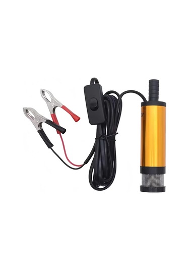 Xuweiwei 1 Bilgisayar 12v Dc Taşınabilir Su Pompası Alüminyum Altın Kabuk Yakıt Transfer Pompası