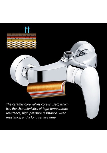 Yaozixa Banyo Duş Kranı, Bakır Materyal, Giriş Aşağı Yönlü, Soğuk/sıcak Su Karıştırıcı, Ev Ve Otel Kullanıma Uygun Diğer