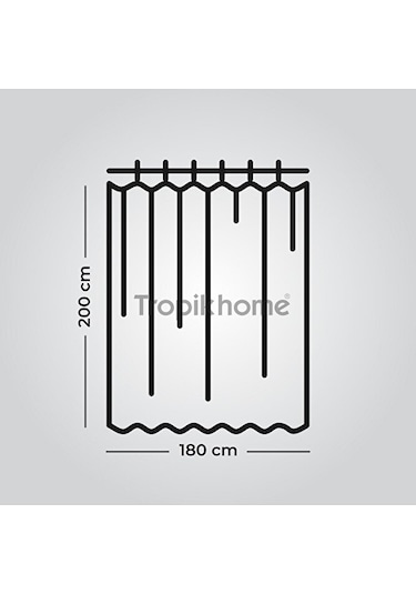 Mavi Renk Banyo Perdesi Su Geçirmez Yerli Üretim Duş Perdesi Küf Çok Renkli