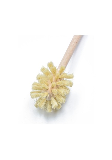 Tuvalet Fırçası, Kayın Ağacından Yapılmış Tuvalet Fırçası, Güçlü Jüt Kılları Ahşap Rengi