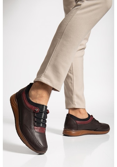 Hakiki Deri Tam Ortopedik Erkek Ayakkabı Kahve